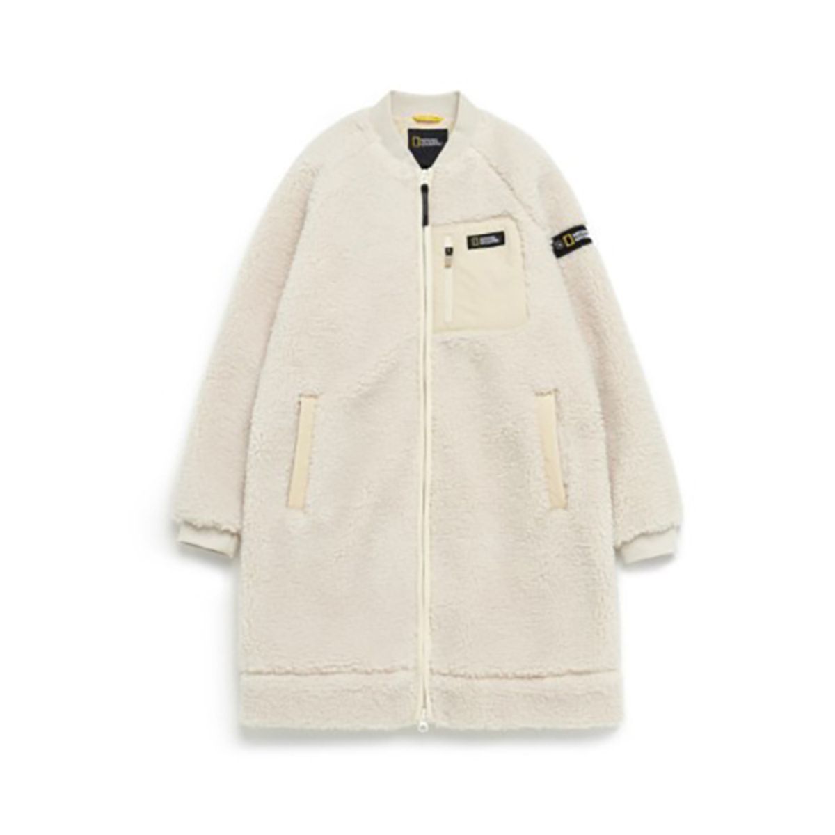 내셔널지오그래픽 키즈(NATIONAL GEOGRAPHIC KIDS) N214KFT160 웨이젤라 플리스 롱 집업자켓  LBEIGE