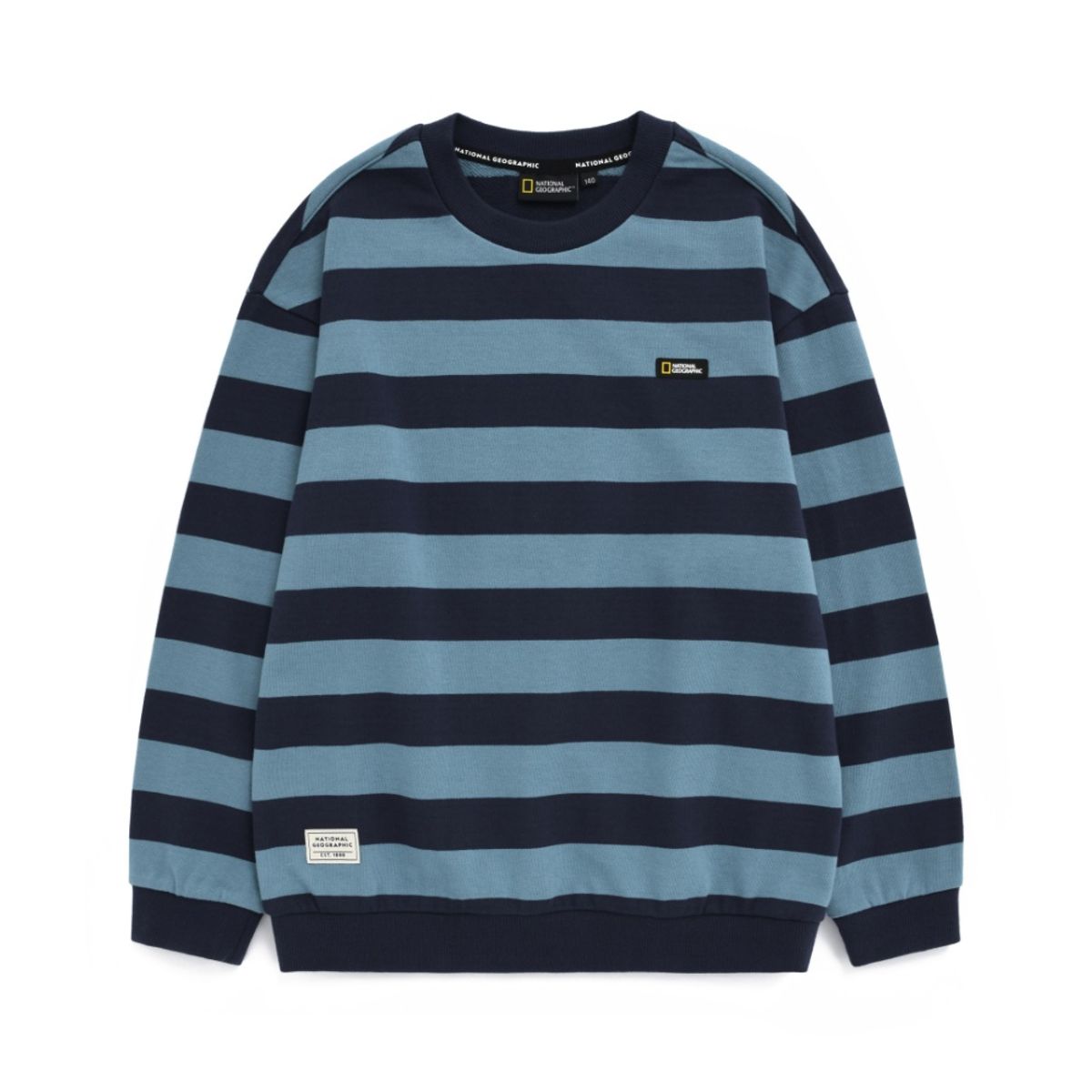 내셔널지오그래픽 키즈(NATIONAL GEOGRAPHIC KIDS) K223USW030 스트라이프 MTM TEALGREEN
