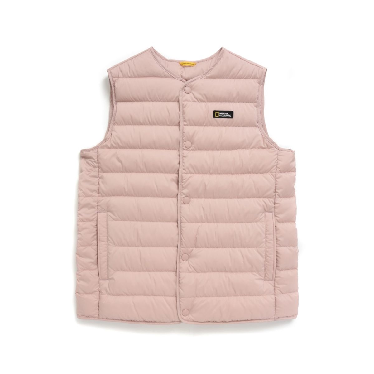 내셔널지오그래픽 키즈(NATIONAL GEOGRAPHIC KIDS) K234UDV020 라운드넥 경량 덕 다운 베스트 ASHPINK