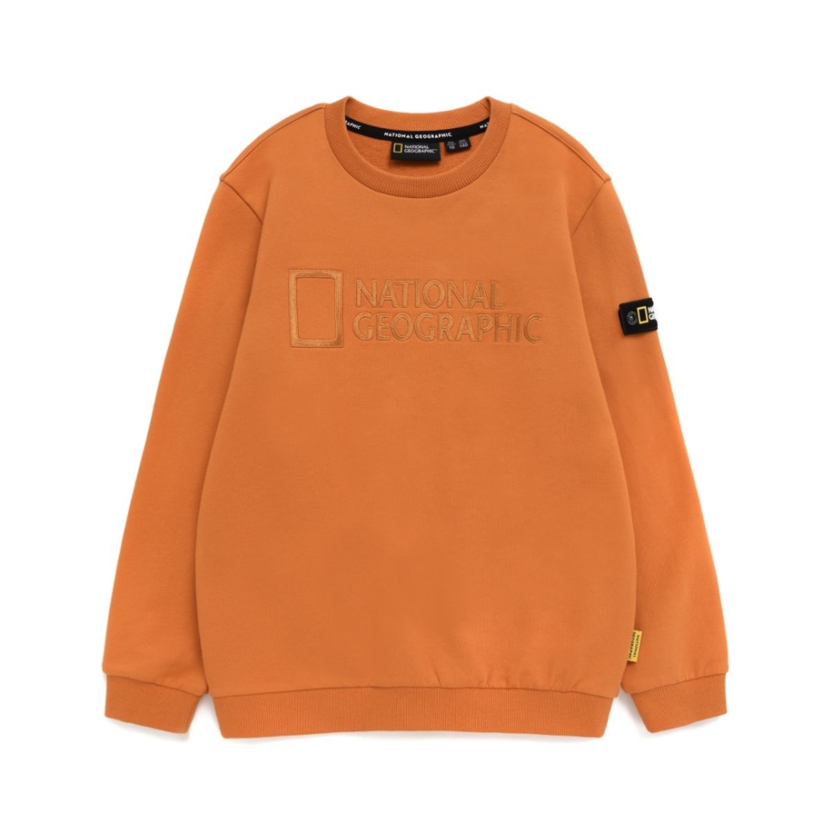 내셔널지오그래픽 키즈(NATIONAL GEOGRAPHIC KIDS) K234USW010 톤온톤 빅로고 맨투맨(기모) DORANGE
