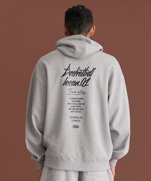 쿼터 팀플레이 그레이 블랙 후드