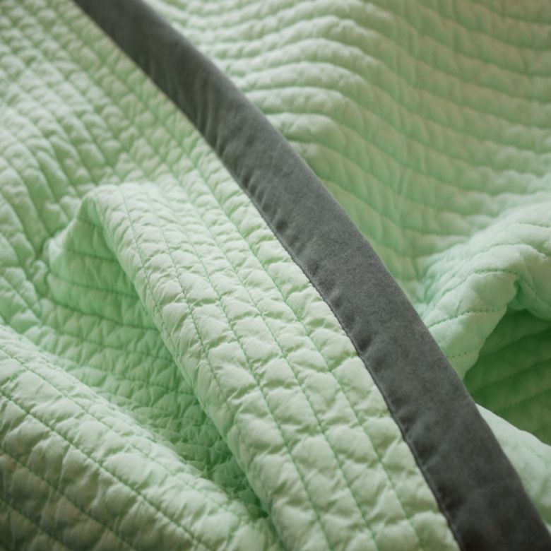 cool silk quilt blanket 2 mint+dark green 인견+면100수 사계절 양면사용가능