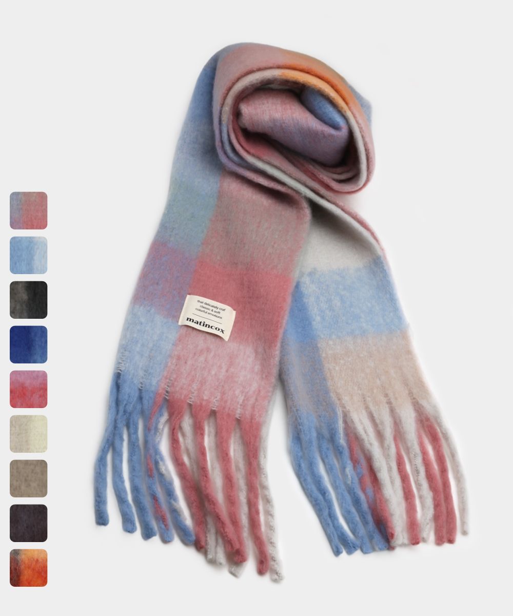 heavy wool color muffler (M036_light green)