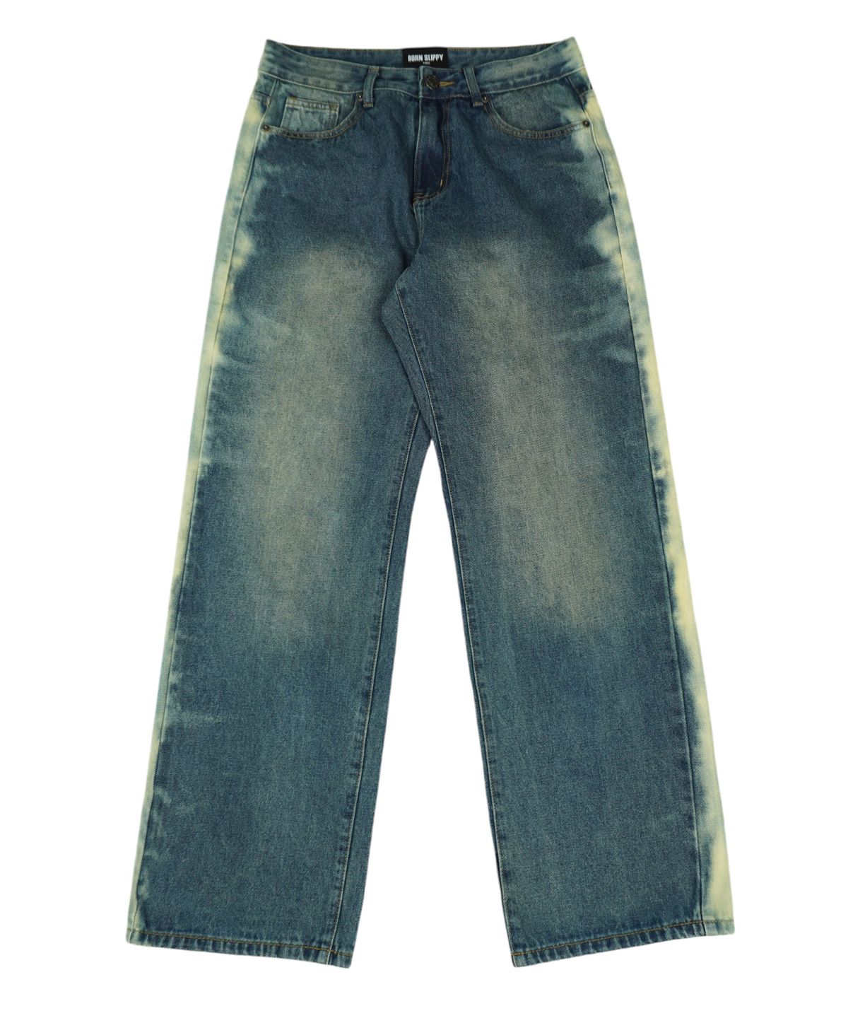 본슬리피(BORN SLIPPY) Addicted Side Line Denim Pants (Deep Blue)