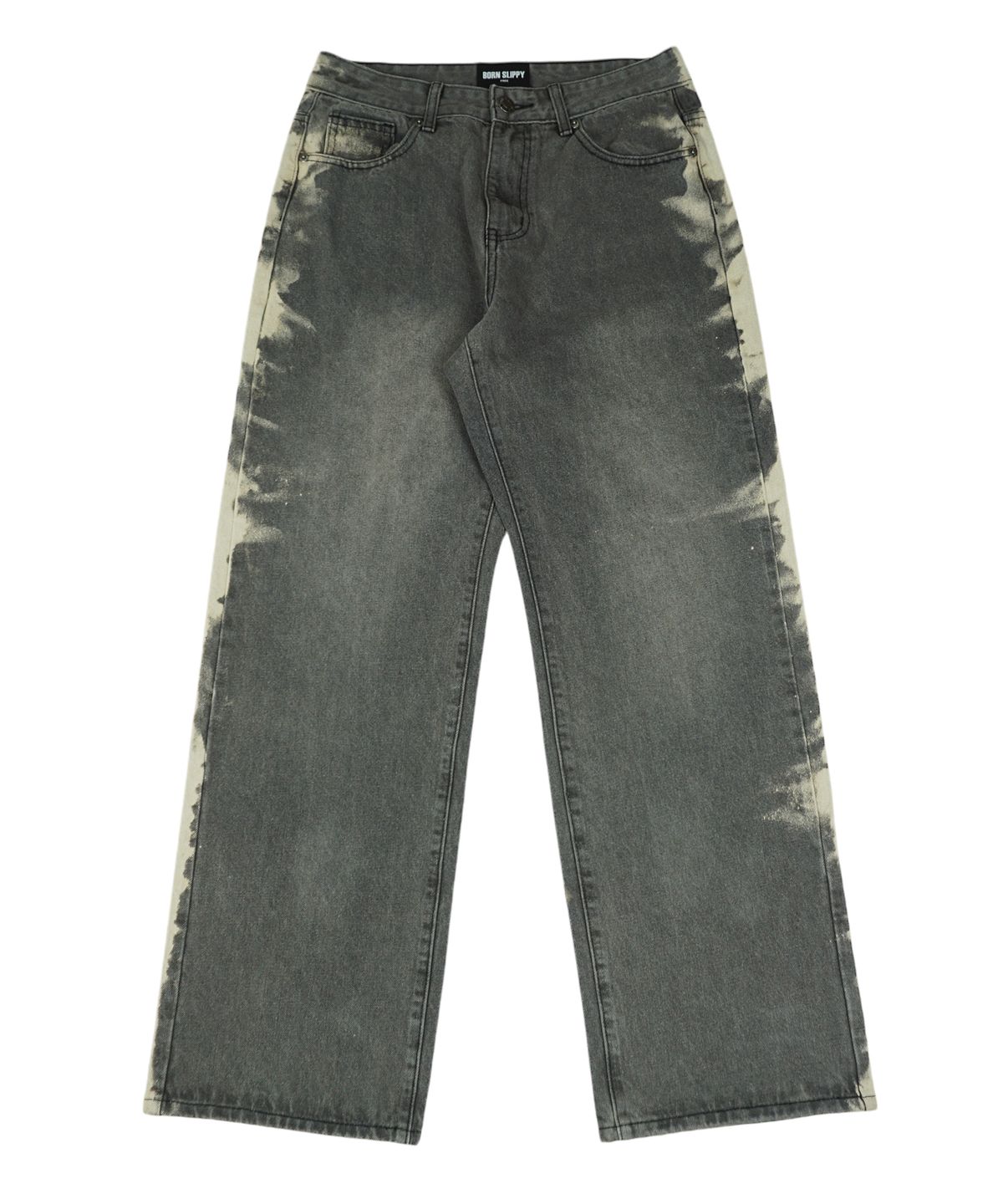 본슬리피(BORN SLIPPY) Addicted Side Line Denim Pants (Gray)