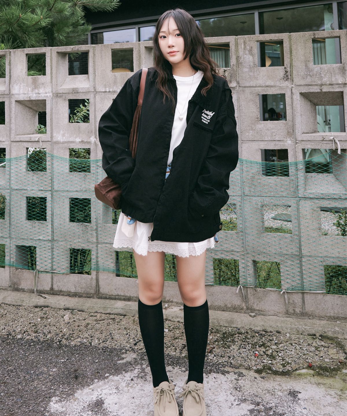 크림소다랩(CREAM SODA LAB) 캔버스 워크 자켓 블랙