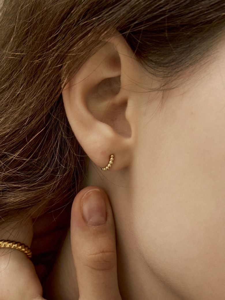 14K 볼 원터치 귀걸이 GE304