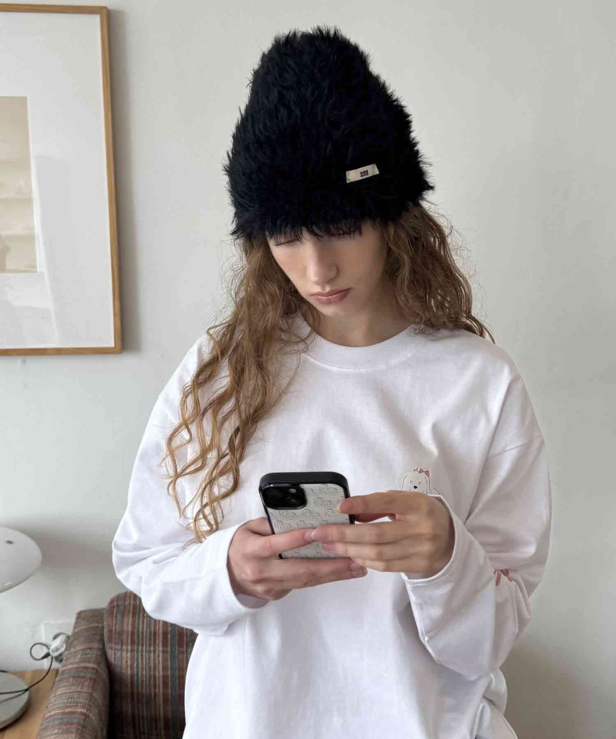 딜라이디(DELIDI) Hiems fur beanie (black)