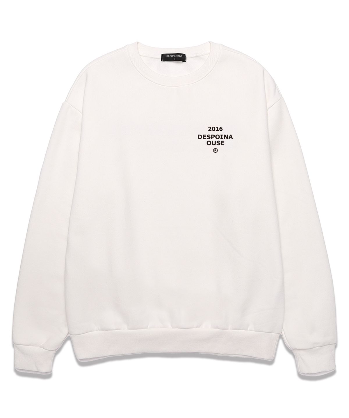 우즈(OUSE) Basic logo 맨투맨 (DLS014) 화이트