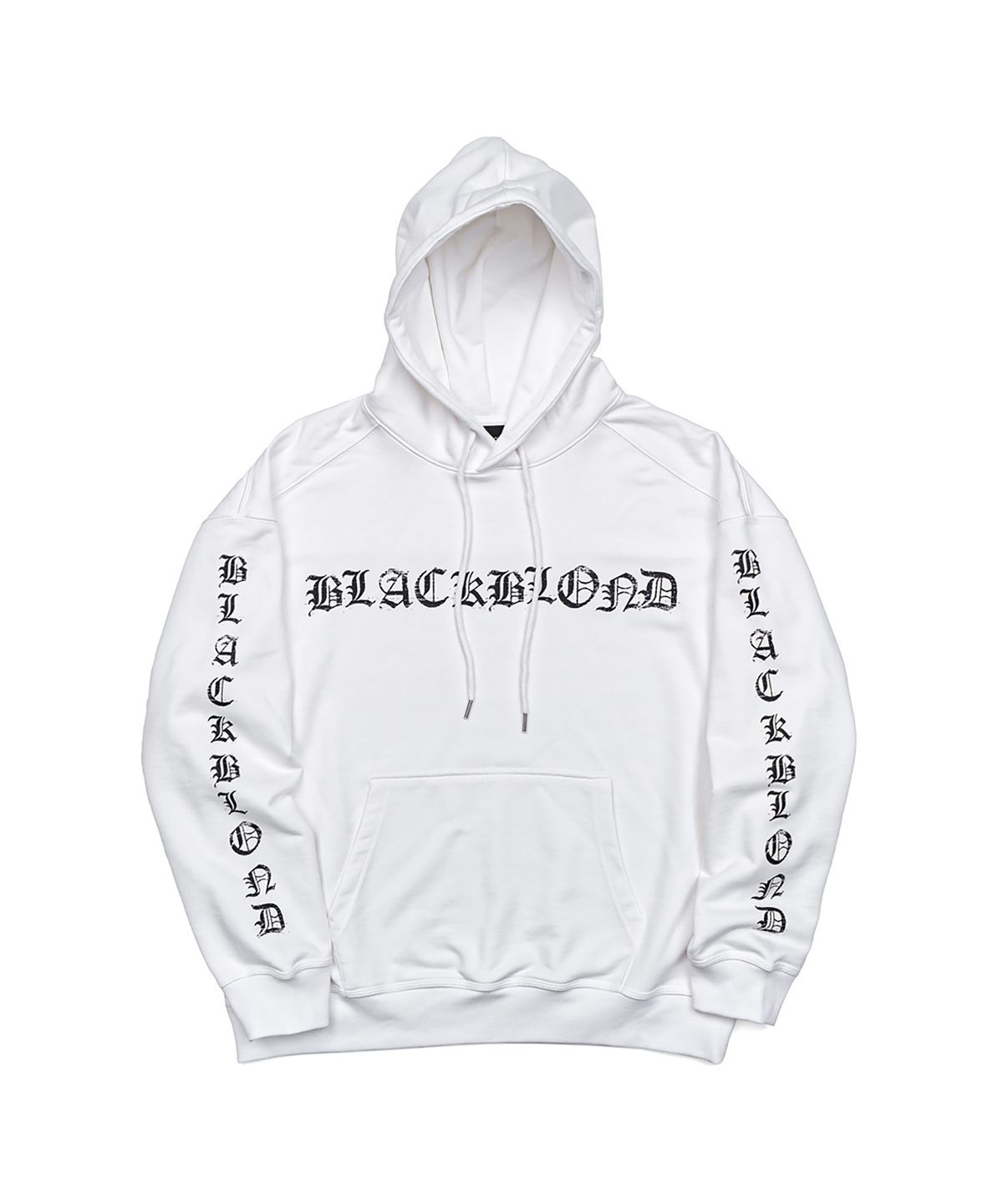 블랙블론드(BLACKBLOND) 비비디 크러쉬드 페이쓰 후디 (화이트)