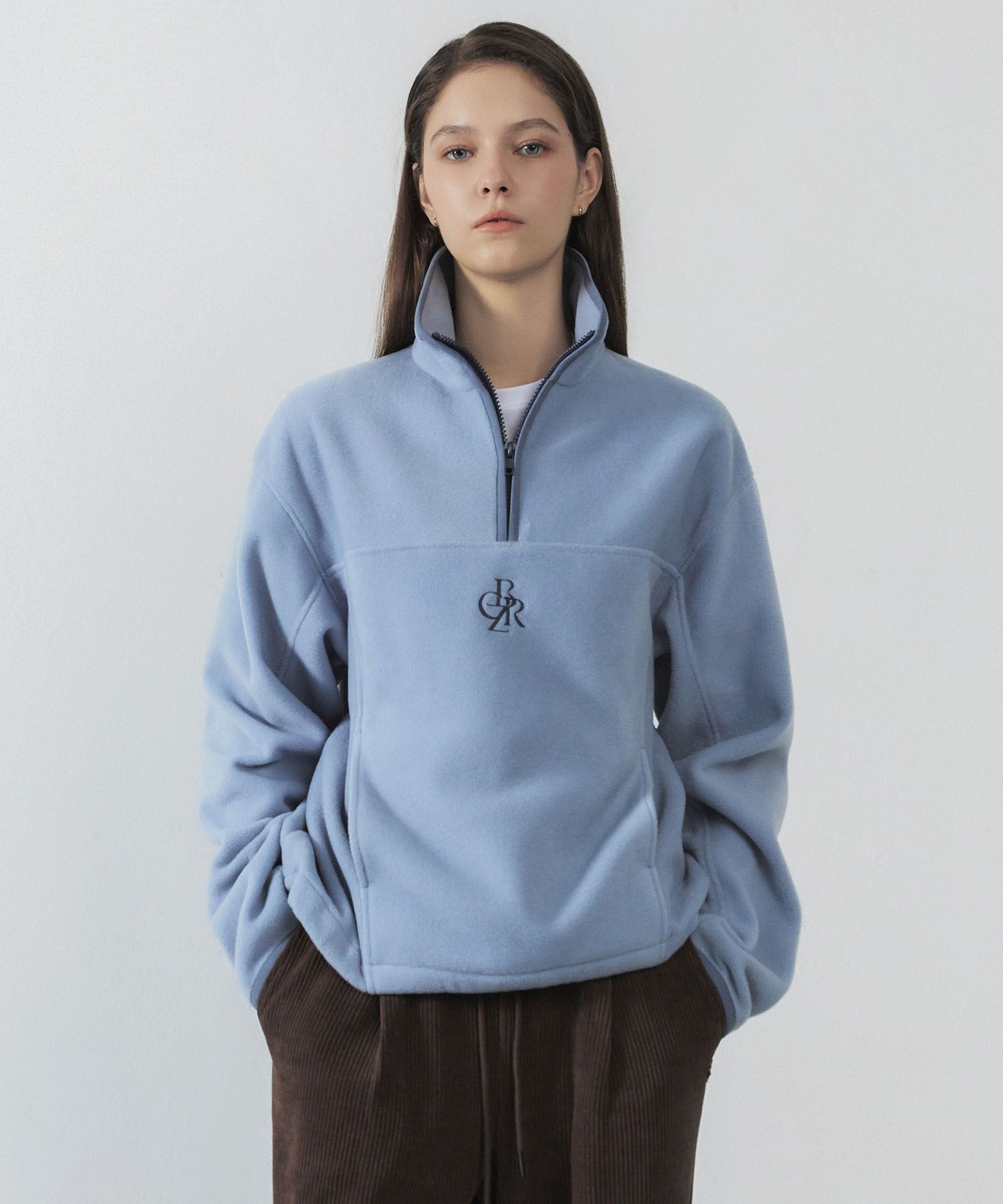 ジャケット citybreeze Symbol logo fleece jumper_4COLORS MUSINSA | CITYBREEZE UNISEX Symbol Logo Fleece Half Zip-up T
