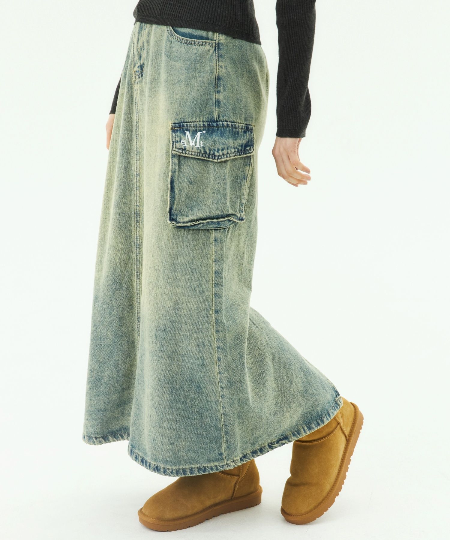 【MUCENT】ROLY LONG CARGO DENIM SKIRT ROLY LONG CARGO DENIM SKIRT | ファッション通販サイト NUGU