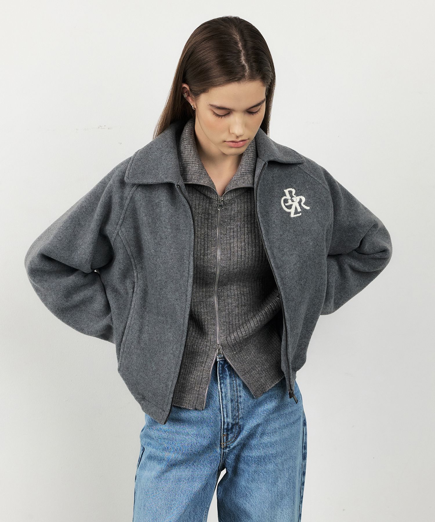 MUSINSA | CITYBREEZE UNISEX Symbol Logo Fleece Blue Jacket