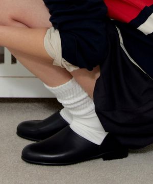 여성용 스카치가드 소가죽 스포크슈즈 SD150_BLACK