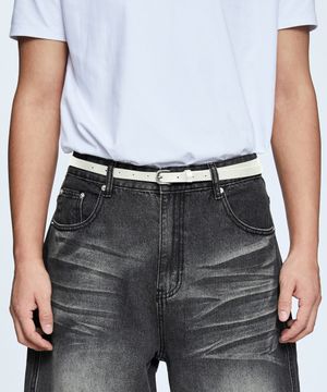 15MM 레더 벨트_IVORY