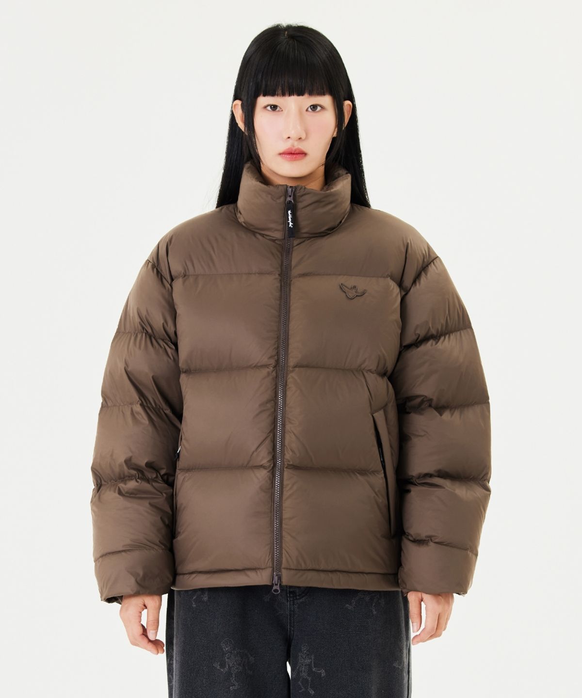 마크곤잘레스(MARK GONZALES) ANGEL SHORT PUFFER DOWN JACKET - D/BROWN