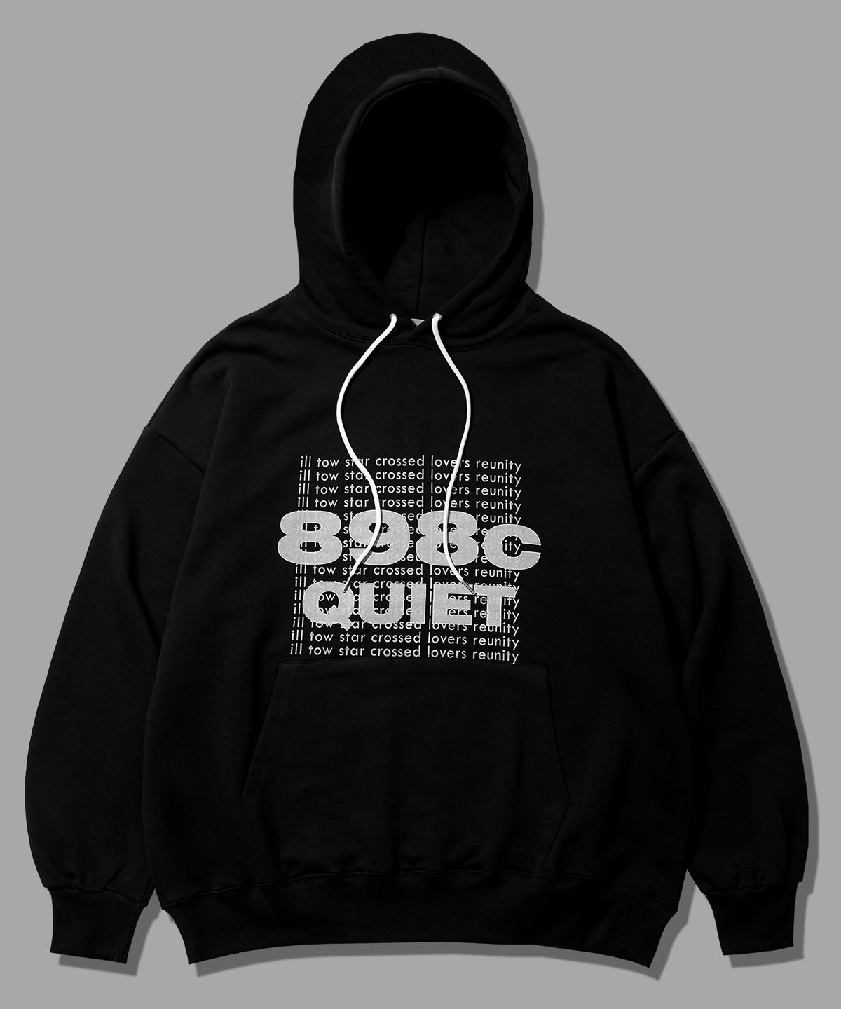 더마일(THEMILE) 898 크로스 스타 스웨트 후드 BLACK
