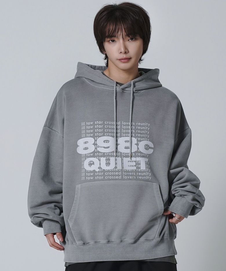 피그먼트 898 크로스 스타 스웨트 후드 PIGMENT GREY