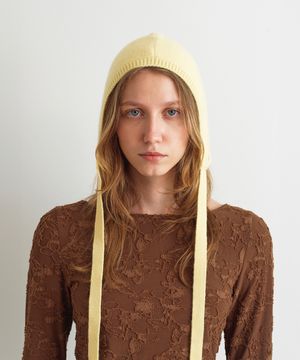 KNIT BONNET - BUTTER