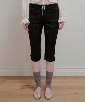 CAPRI DENIM PANTS - BLACK