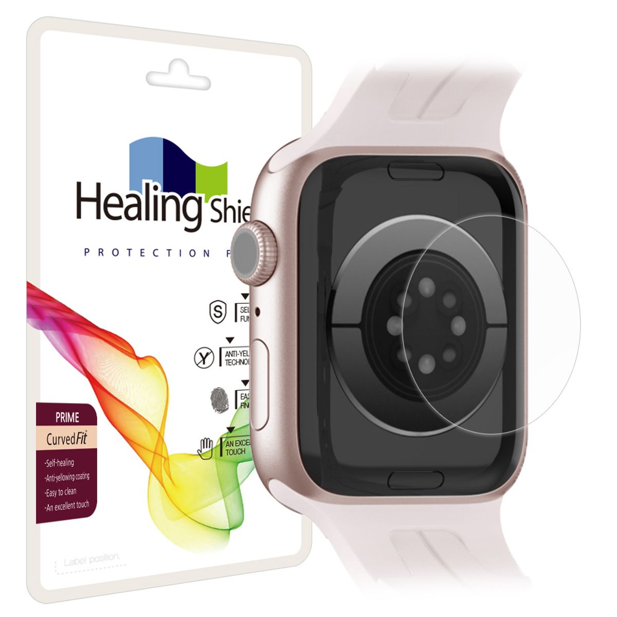 힐링쉴드(HEALINGSHIELD) 애플워치11/10 42mm 프라임 고광택 심박센서필름 2매
