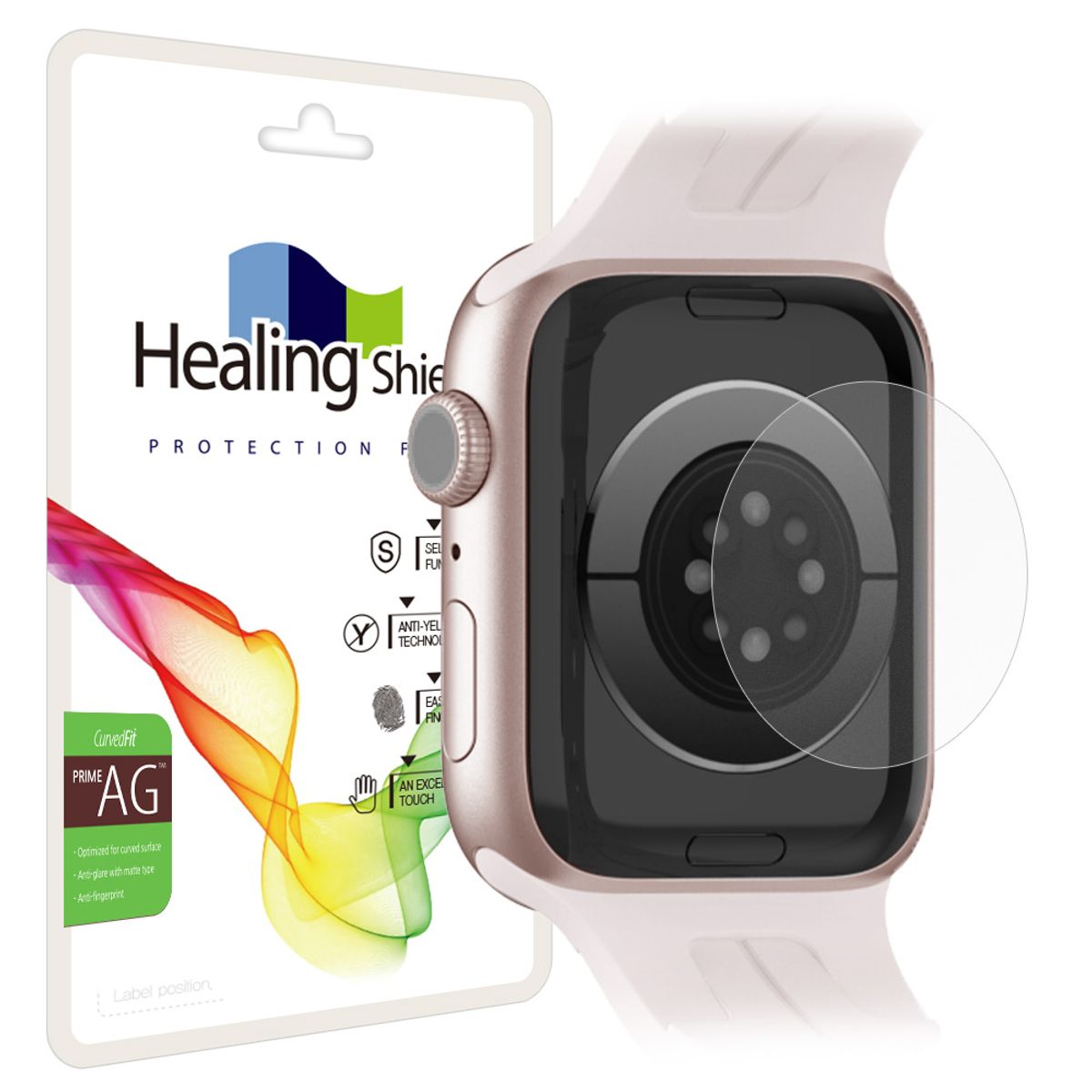 힐링쉴드(HEALINGSHIELD) 애플워치11/10 42mm 프라임 저반사 심박센서필름 2매