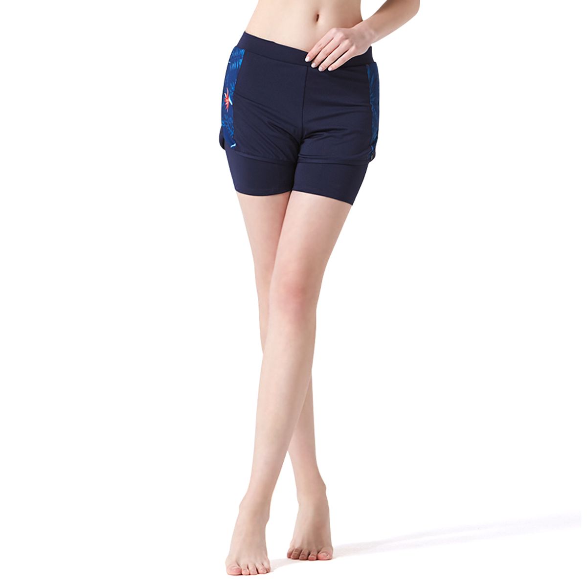 베이직엘르(BASIC ELLE) 여성인 래쉬팬츠 레이어드 비치반바지 보드숏 BEL-S204N