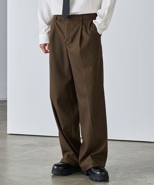 하츠 트윌 와이드 슬랙스 (BROWN)