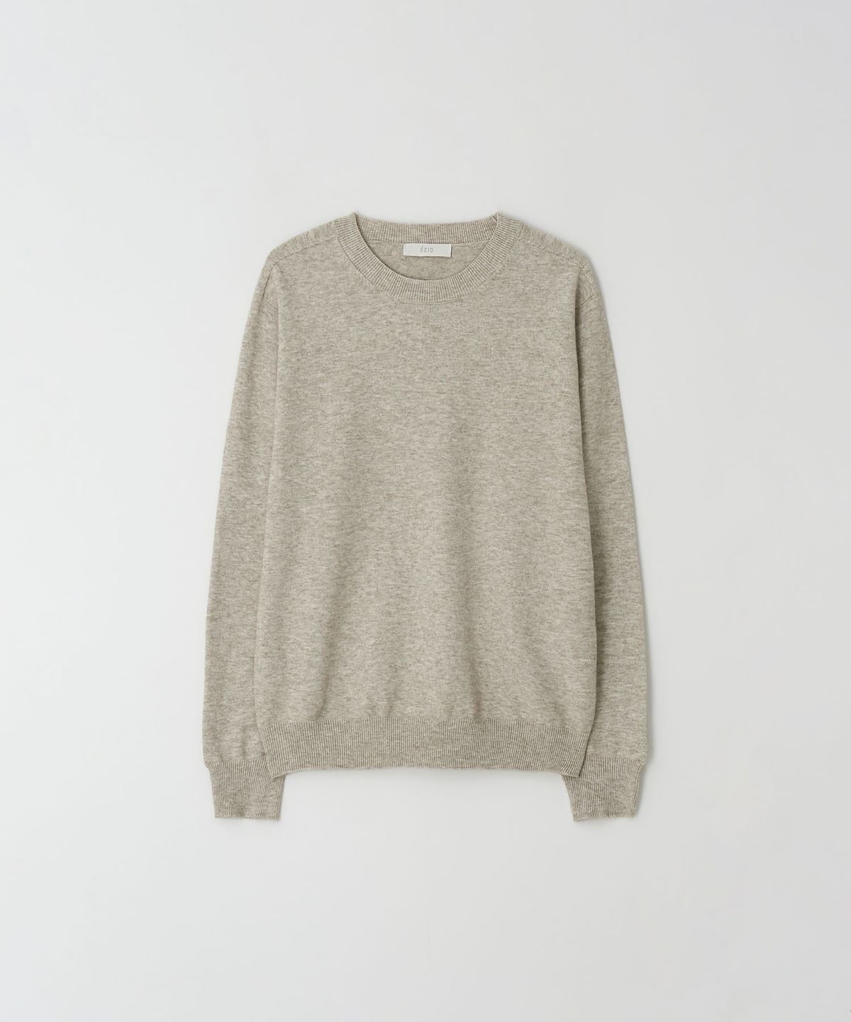 이지오(EZIO) Wholegarment Cashlike Round Knit_Beige
