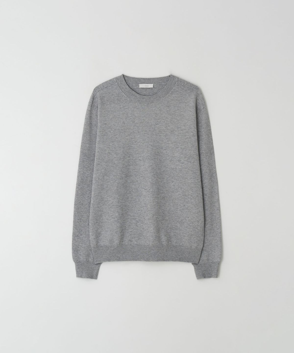 이지오(EZIO) Wholegarment Cashlike Round Knit_Grey