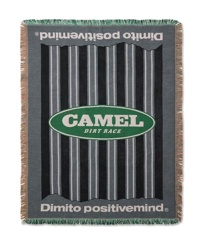 CAMEL RACE BLANKET STRIPE GREY