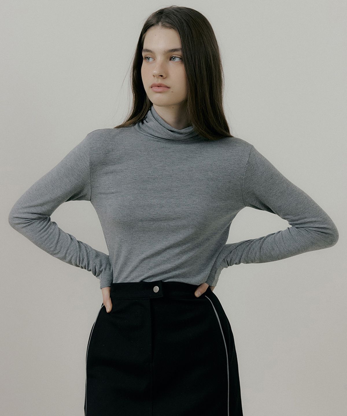 리올그(REORG) RIE POLA T-SHIRTS GRAY