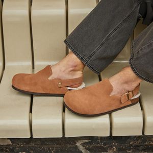 CANTO FUR BACK STRAP MULE FCC2403 TAN