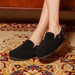 CANTO FUR BACK STRAP MULE FCC2401 BLACK