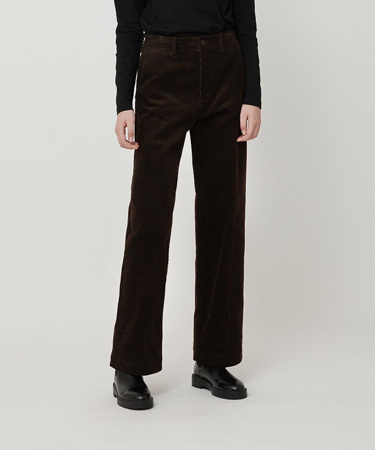 필더스(FIELDERS) WOMAN CLASSIC CORDUROY PANTS DEEP BROWN