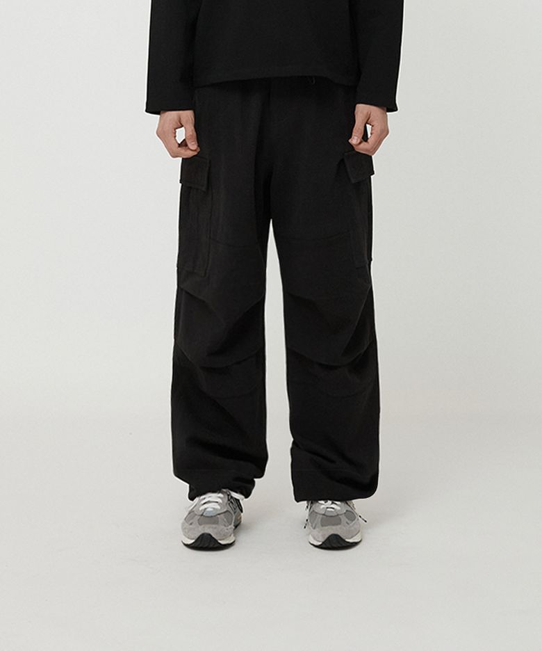 PARACHUTE COTTON PANTS BLACK