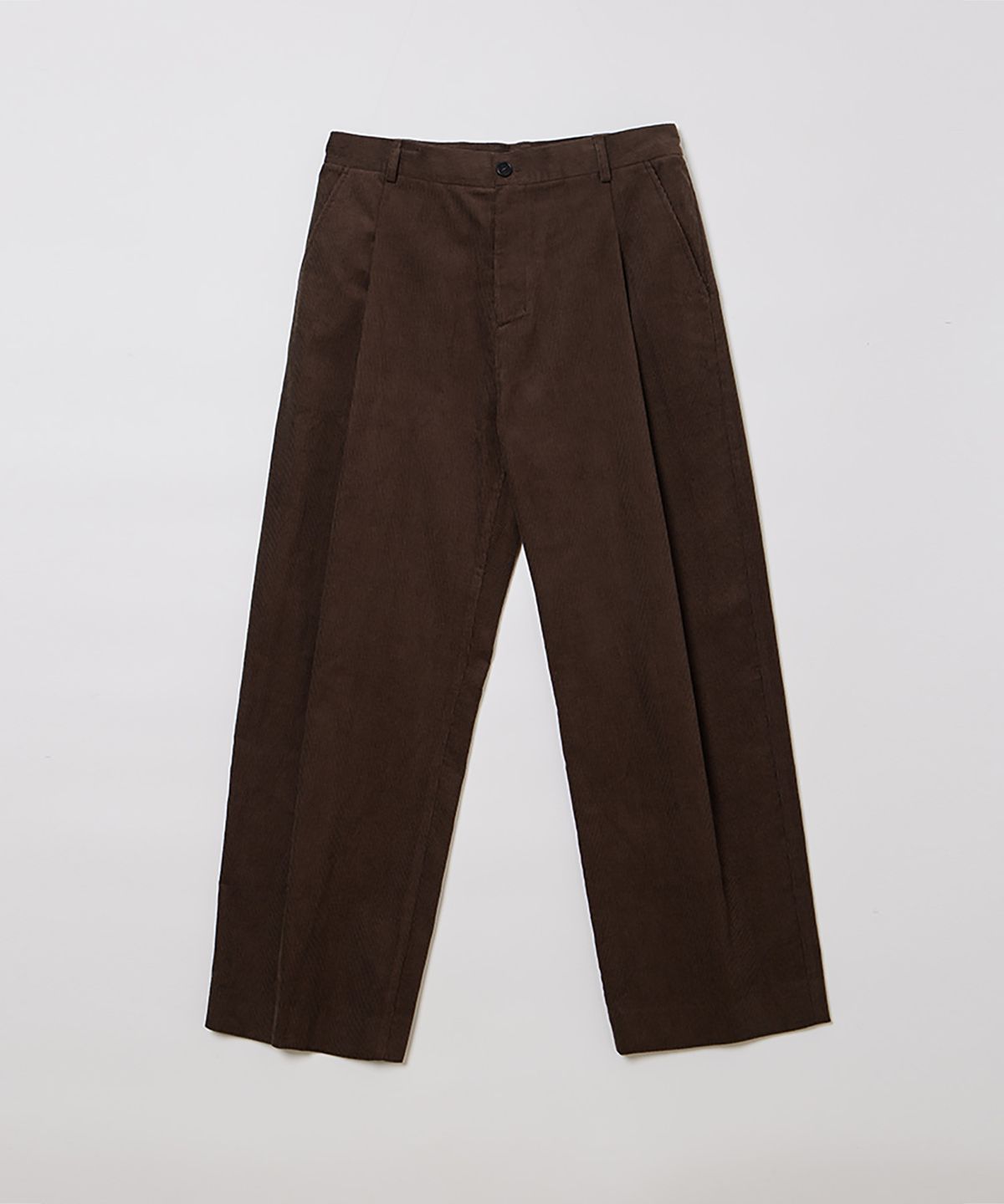 필더스(FIELDERS) MAN ONE TUCK CORDUROY PANTS CHOCO BROWN