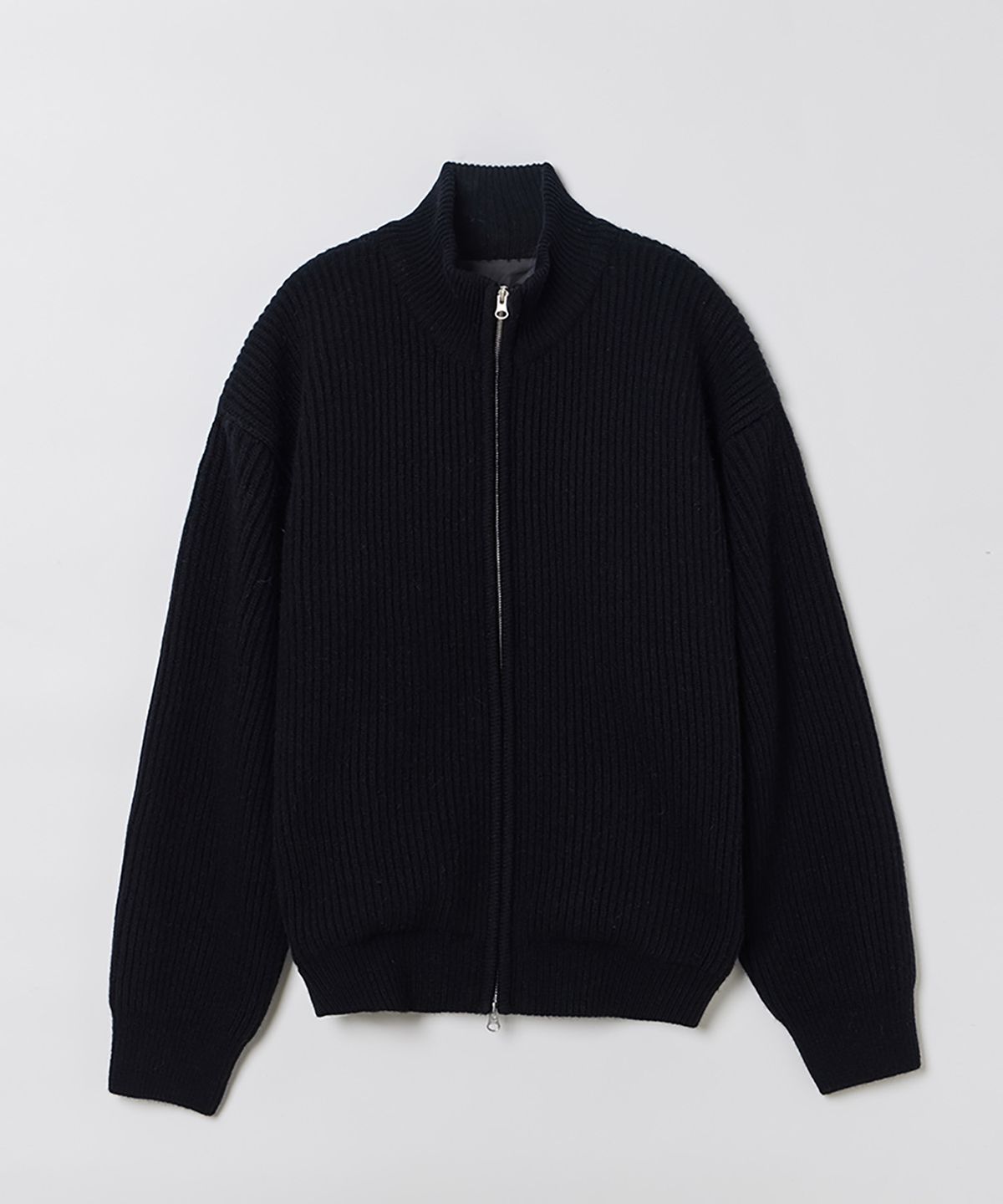 필더스(FIELDERS) FULL KNIT ZIP UP BLACK