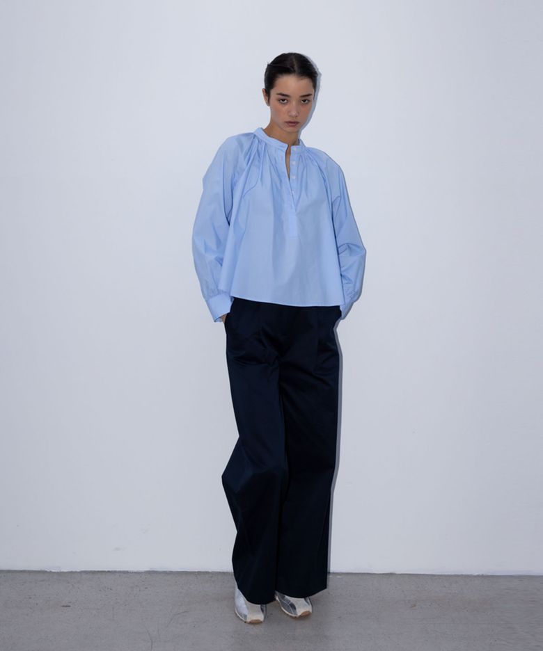 WIDE LEG CHINOS - navy