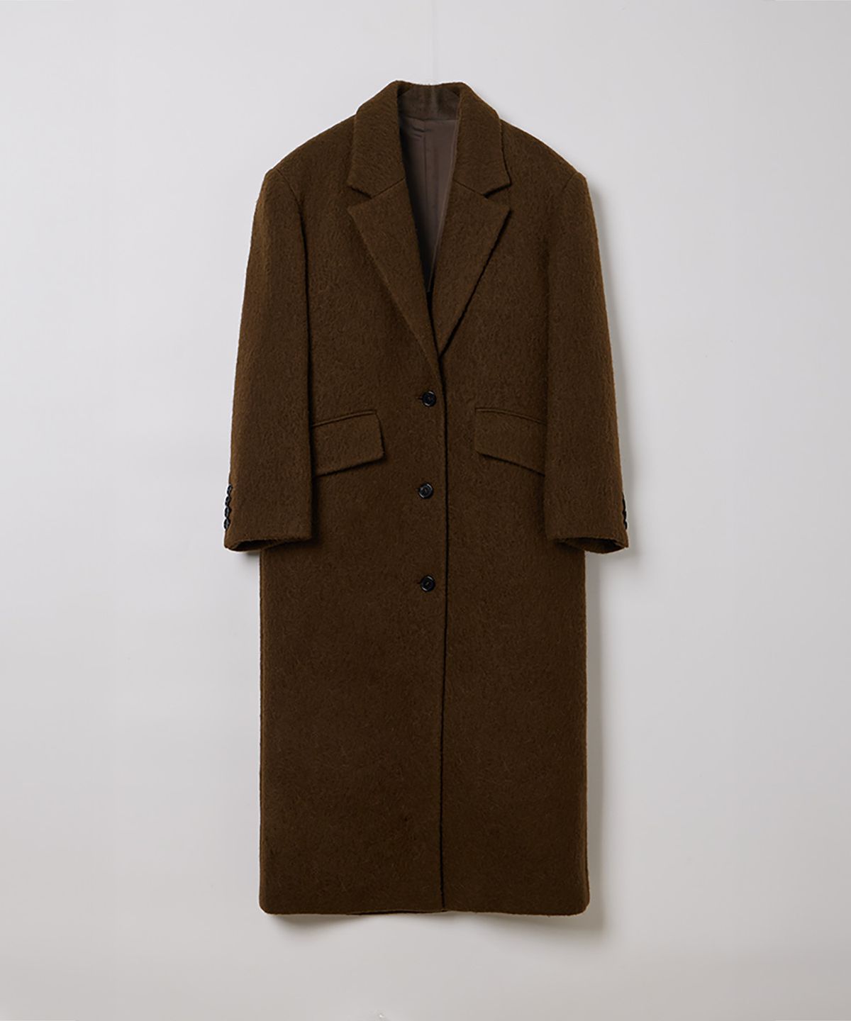필더스(FIELDERS) WOMAN OVER FIT SINGLE LONG COAT CAMEL BROWN