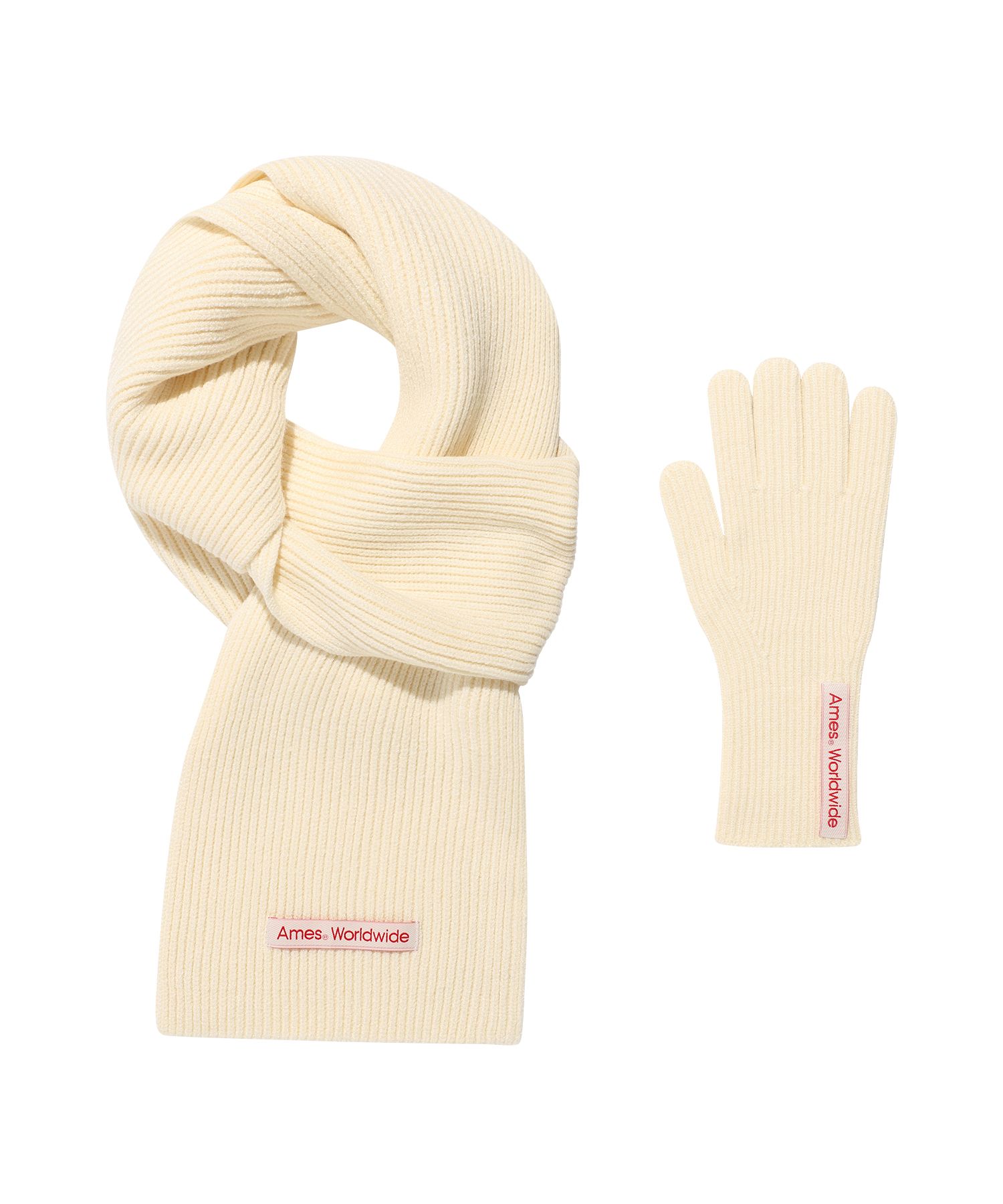 ★AMES-WORLDWIDE★KNIT GLOVES & MUFFLER SET BLACK★正規品 MUSINSA公式 | AMES-WORLDWIDE KNIT GLOVES & MUFFLER SET BLACK