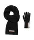 KNIT GLOVES & MUFFLER SET BLACK