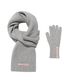 KNIT GLOVES & MUFFLER SET GREY