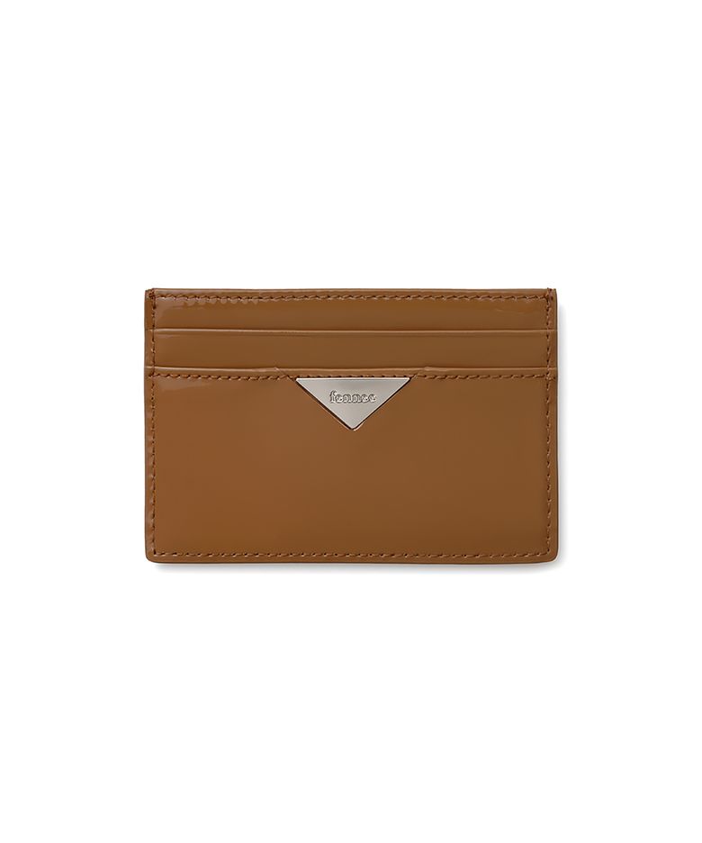 TRIANGLE SLIT CARD HOLDER - HAZELNUT