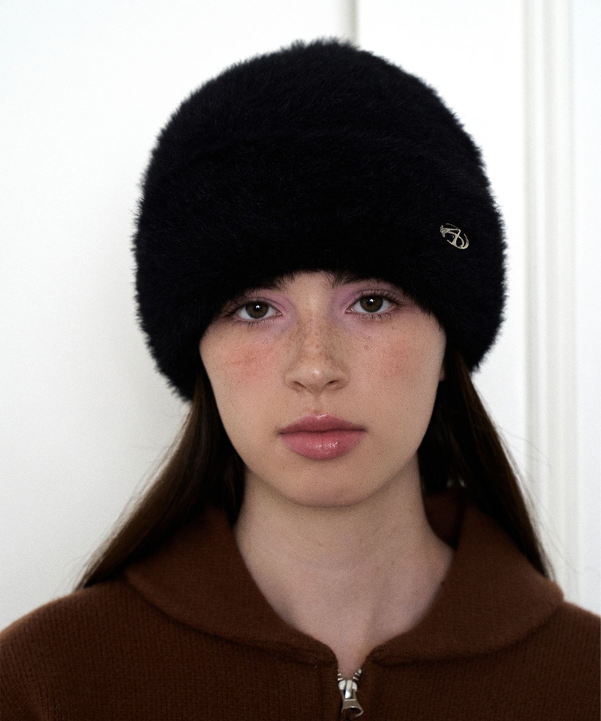아메스 월드와이드(AMES-WORLDWIDE) FUR BEANIE BLACK