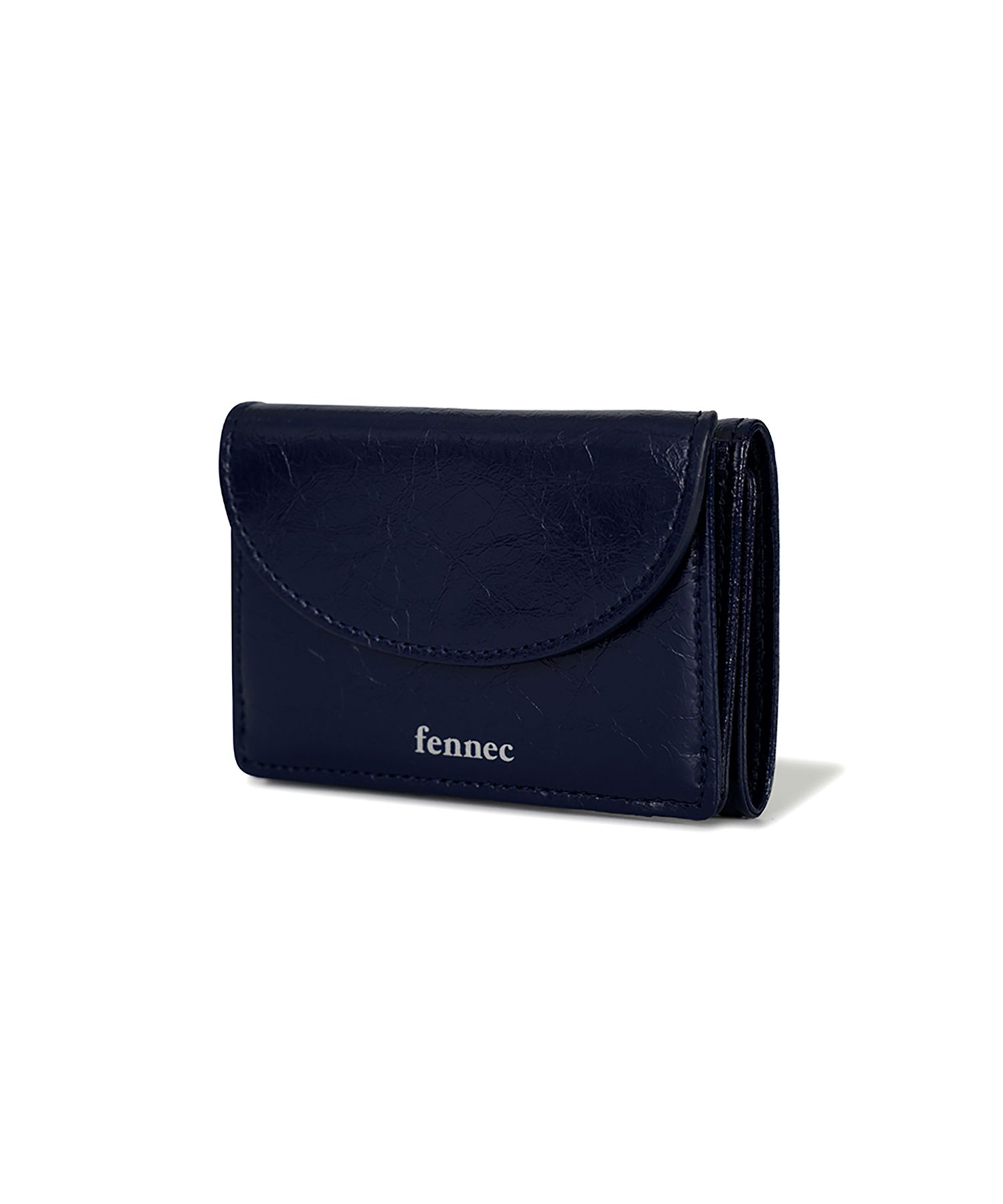 MUSINSA | fennec CRINKLE HALFMOON MINI WALLET - NAVY BLUE