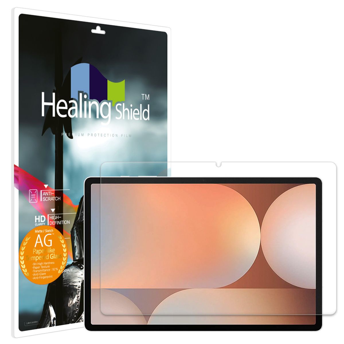 힐링쉴드(HEALINGSHIELD) 갤럭시탭S10 플러스 하이엔드 종이질감 강화유리필름