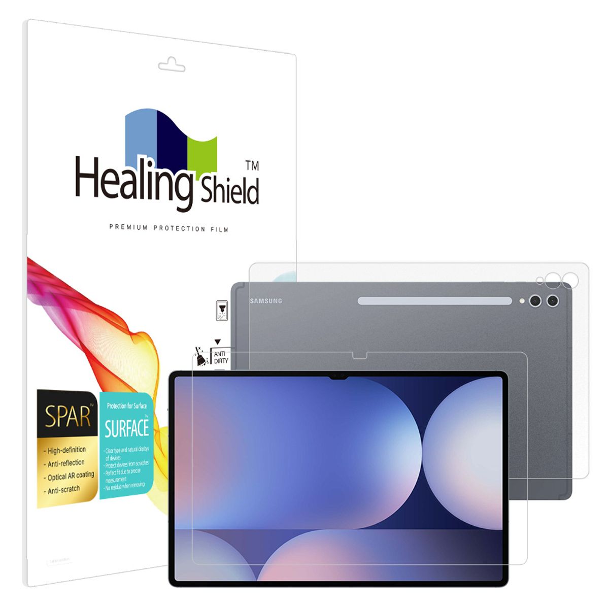 힐링쉴드(HEALINGSHIELD) 갤럭시탭S10 울트라 슈페리어 AR 고화질 액정보호필름1매 후면1매