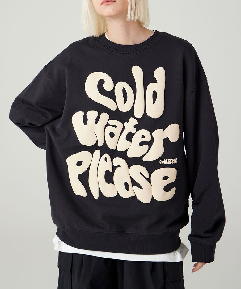 Cold water Plz 오버 맨투맨_차콜