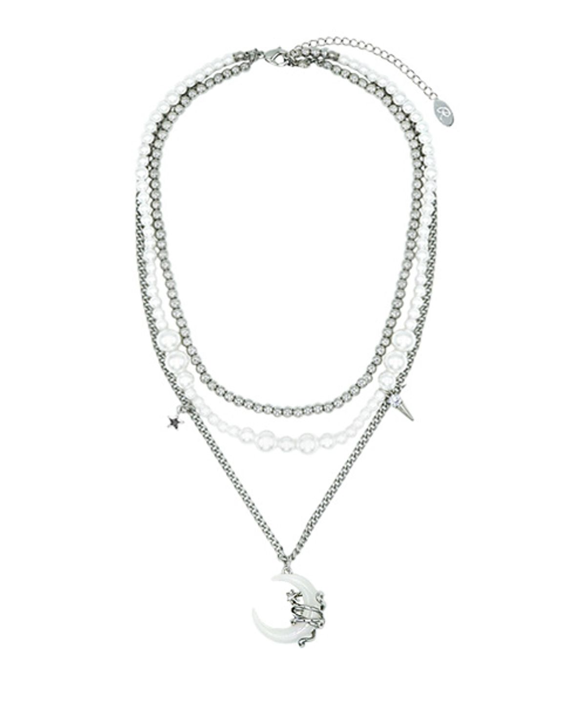 랜덤오프(RANDOMOFF) Mercury moon 3layered Necklace